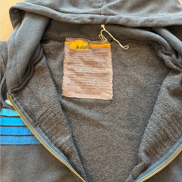 NWT - Aviator Nation 5 Strip Navy Hoodie - Picture 4 of 4